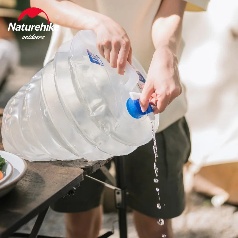 NH14S002-T Collapsible Water Bucket Foldable Camping Water Storage Bag 10L 15L