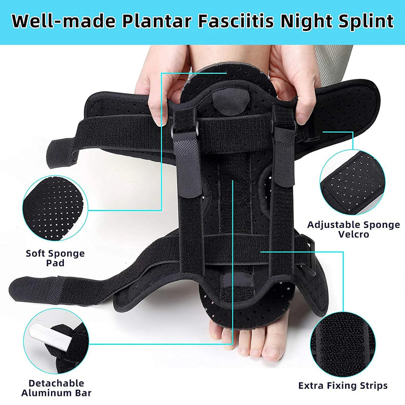 Plantar Fasciitis Night Splint Unisex Adjustable Foot Drop Orthotic Brace for Plantar Fasciitis