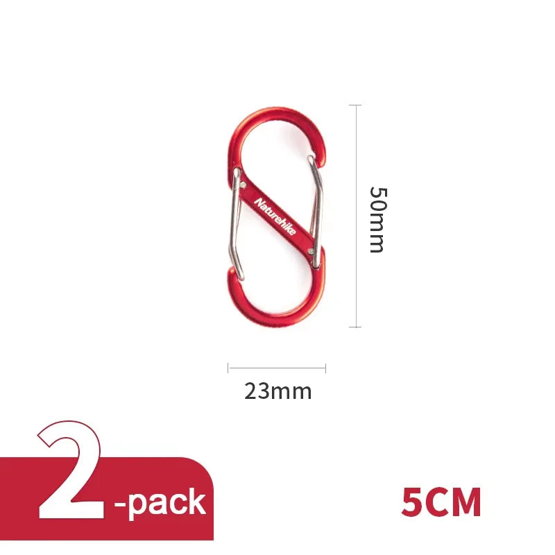 NH20GS004 Type-S Aluminium Alloy Hooks Multifunctional Camping Carabiner Utility Clip