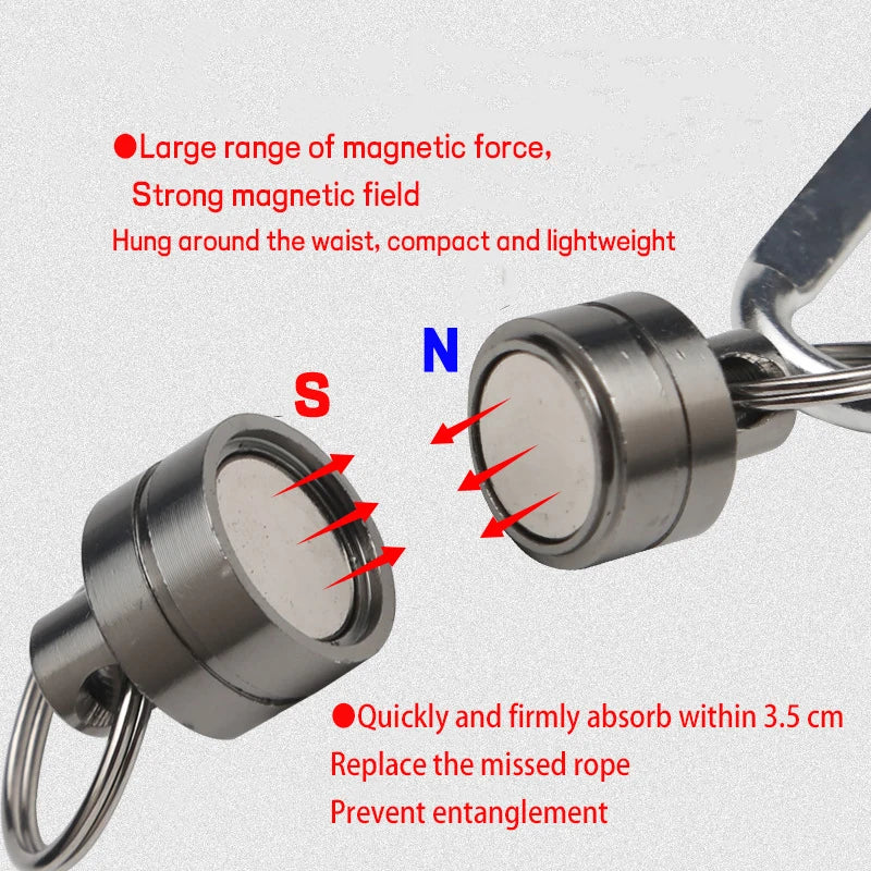 JIGEECARP Magnetic Quick Release Clip Carabiner Fishing Lanyard Keychain Hook