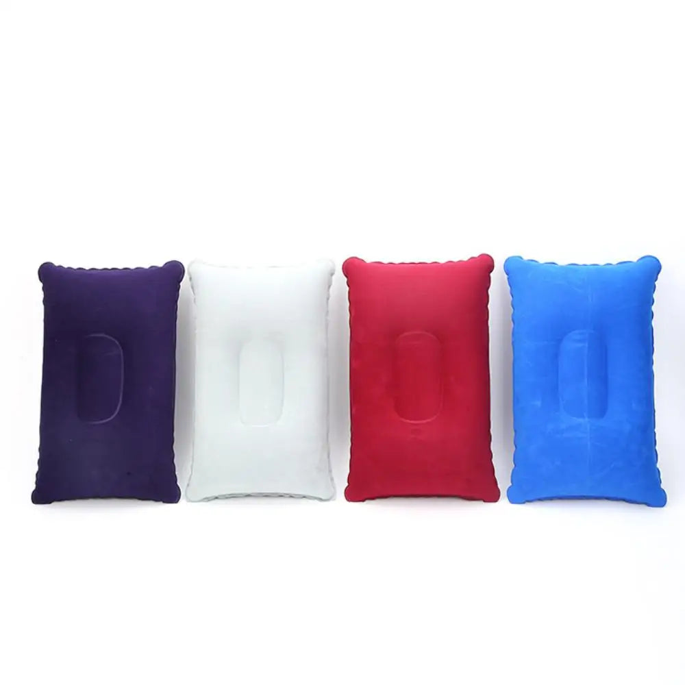 Air Pillows Head Rest Travel Pillow Portable Ultralight Inflatable PVC Nylon Square Pillow