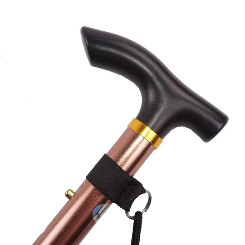 Foldable Aluminium Walking Cane – Telescopic Trekking Stick for Hiking & Elderly Support