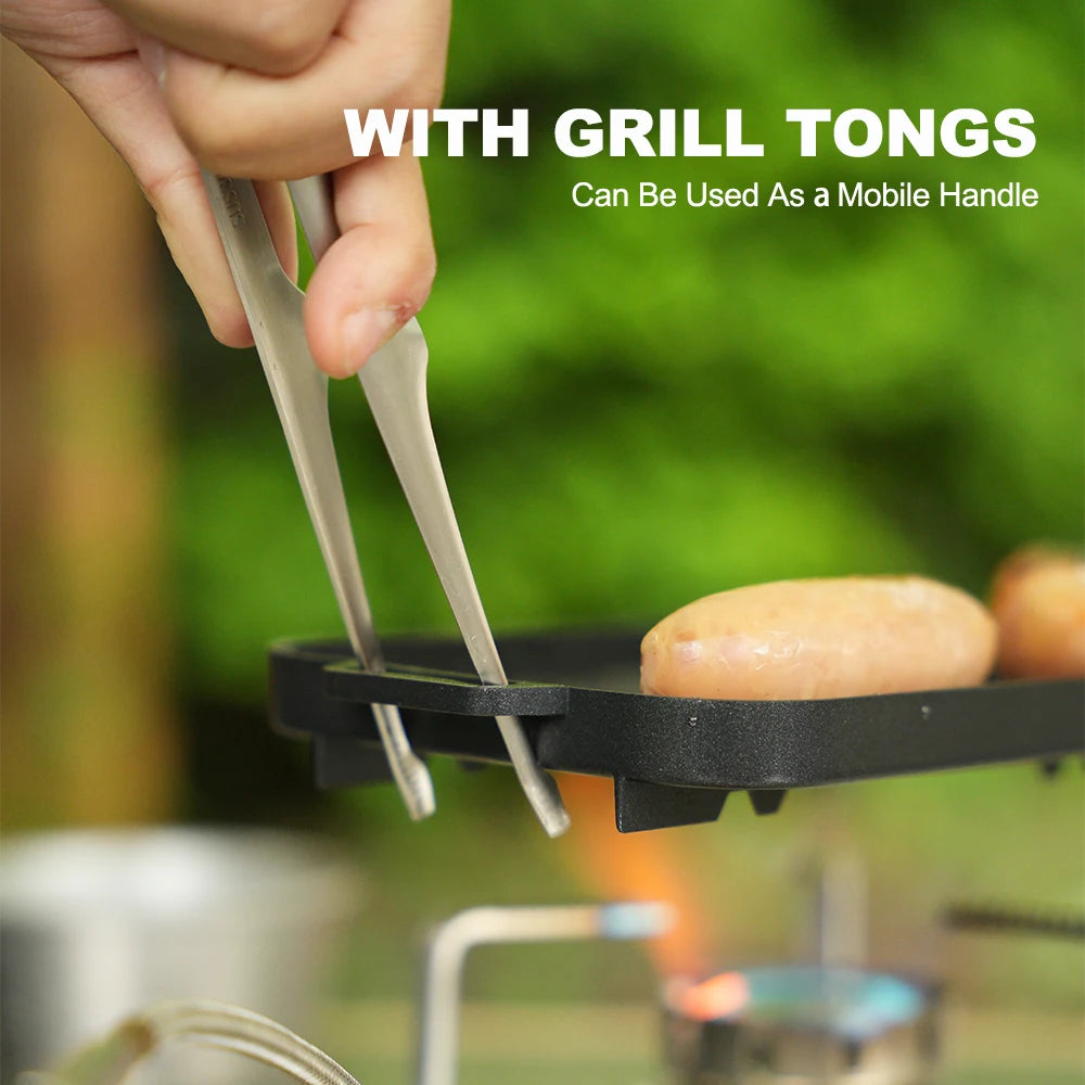 Mini Grill Plate Set Non-Stick Aluminium Alloy for Outdoor Camping & BBQ