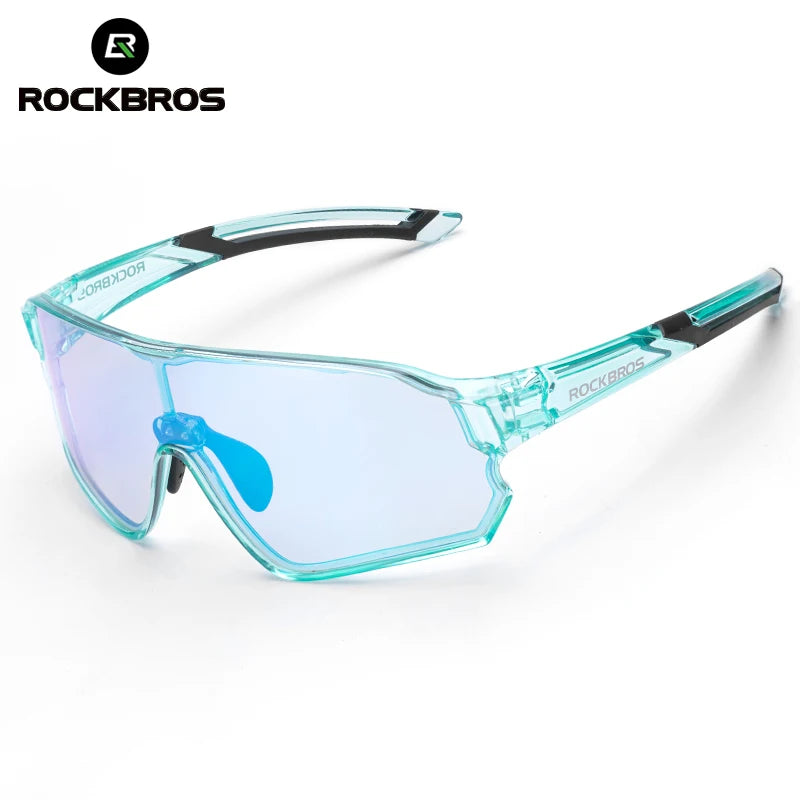 ROCKBROS Kids Photochromic Polarised Cycling Sunglasses UV400 Lightweight Bike Glasses