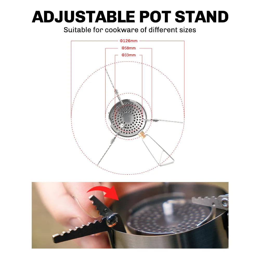 GreenPeak Ⅱ Pressure-Regulator Gas Stove with Piezo Ignition for Camping & Hiking