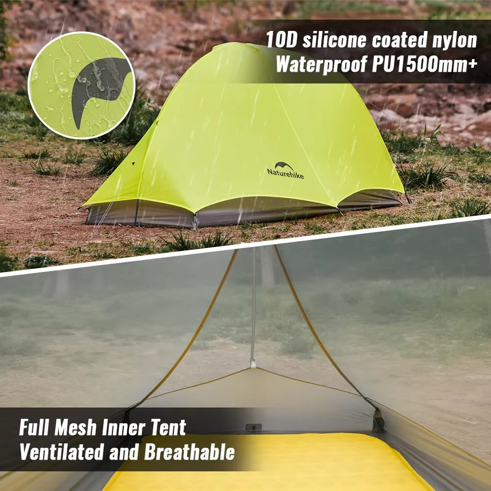 Star Trails EXT Ultralight 1-Person Trekking Tent Waterproof Anti-Storm Shelter for Hiking & Camping