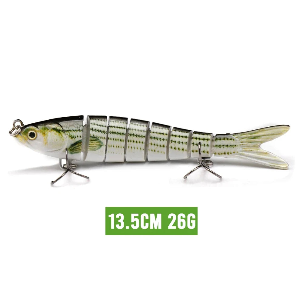 10/14cm Sinking Jointed Swimbait Lure with Treble Hooks – 6/7/8 Segment Crankbait