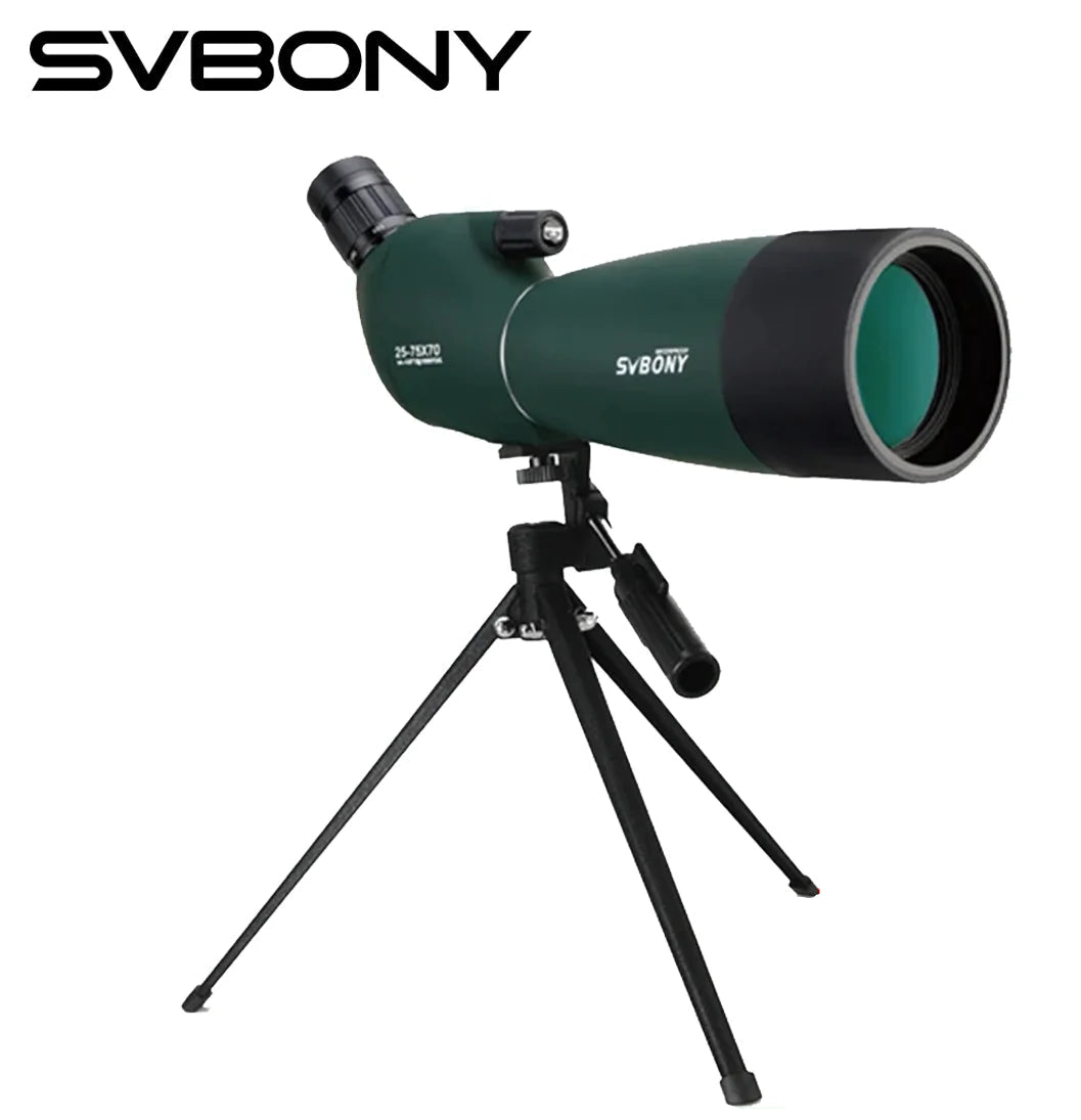 SVBONY SV28 Spotting Scope – 25-75x FMC BAK4 Zoom Telescope with Tripod for Birdwatching & Shooting