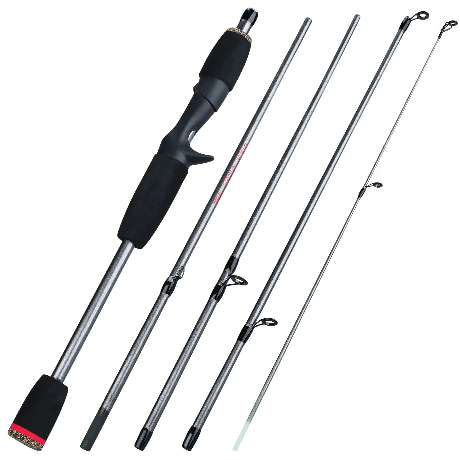 Sougayilang 1.7m 5 Section Travel Fishing Rod Spinning Casting Lure Rod
