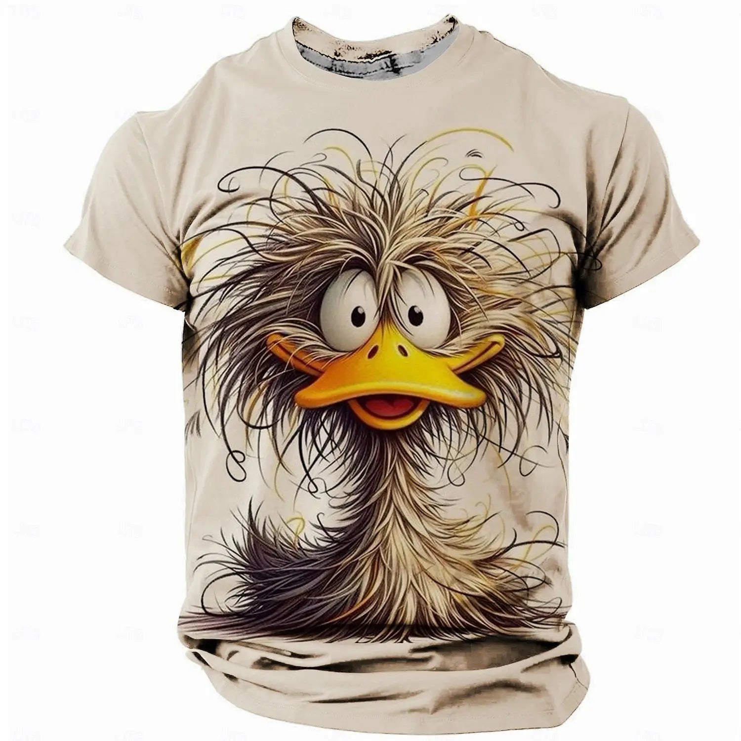 Men's T-Shirt Animal Chicken Print Summer Casual Short Sleeve Tee Street Fashion O-Neck Pullover