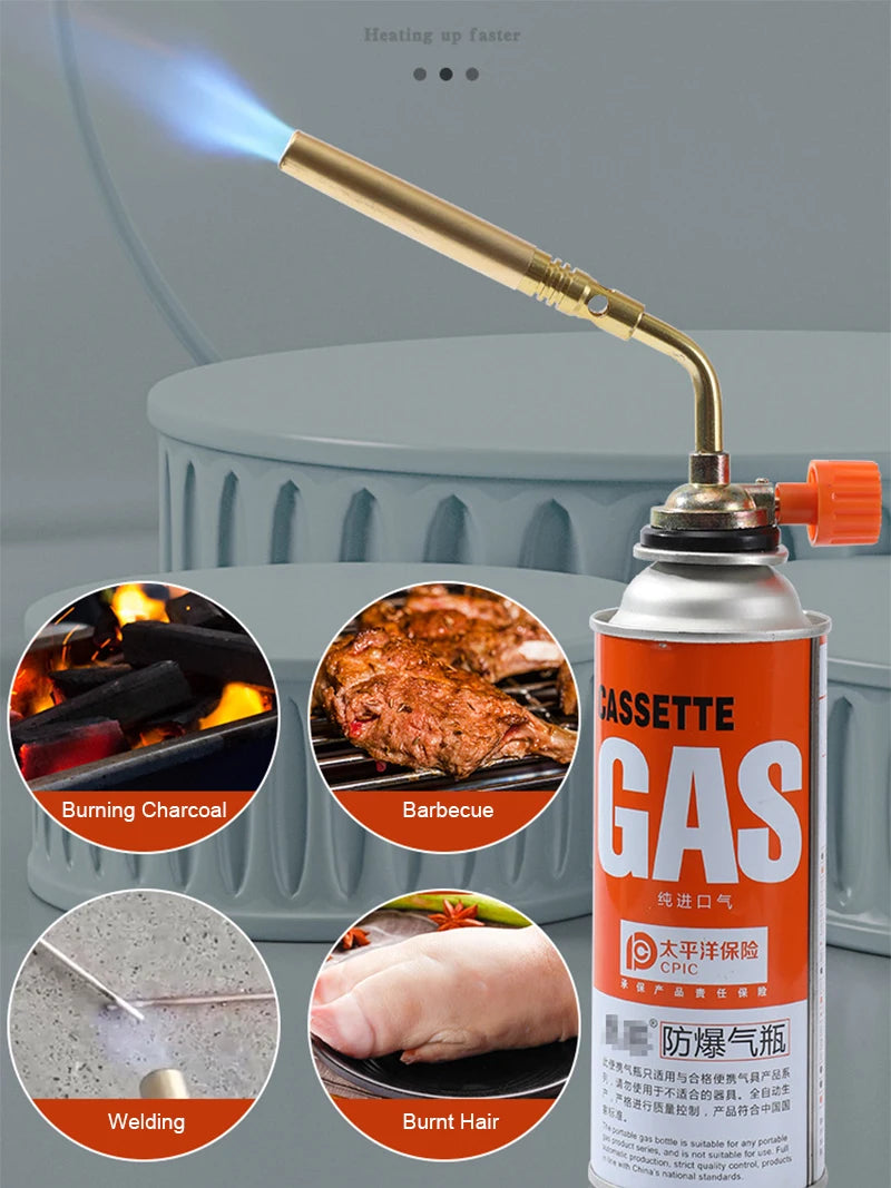 Portable Butane Gas Torch – Adjustable Flame Gun for Welding, Brazing, BBQ & Outdoor Camping