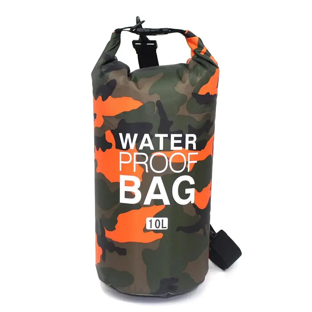 SUNFIELD Camouflage Waterproof Dry Bag Backpack 2L–30L Rafting Swimming Trekking Sack