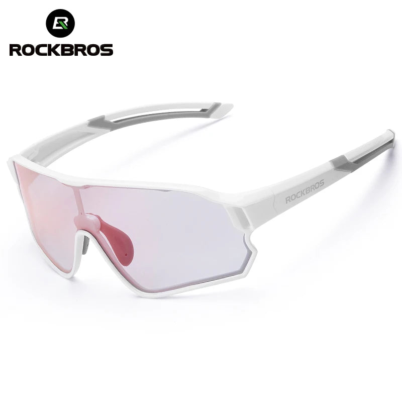 ROCKBROS Kids Photochromic Polarised Cycling Sunglasses UV400 Lightweight Bike Glasses