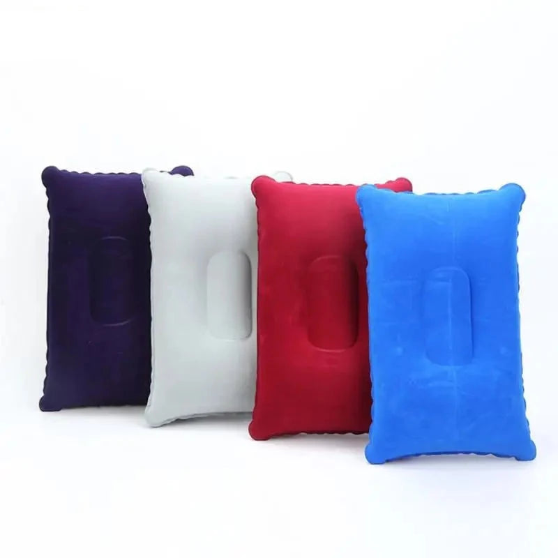 Air Pillows Head Rest Travel Pillow Portable Ultralight Inflatable PVC Nylon Square Pillow