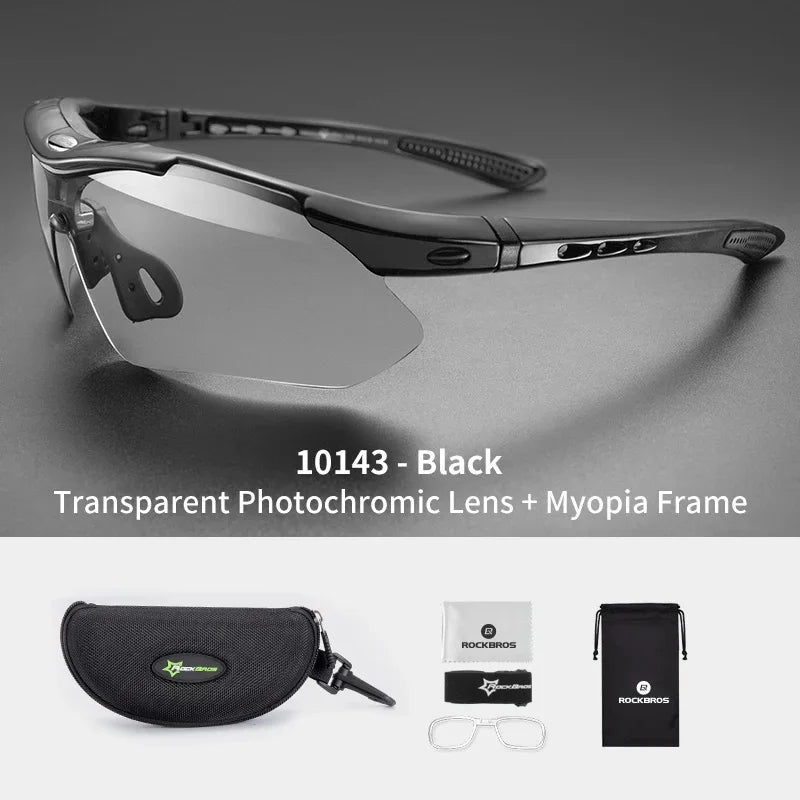 ROCKBROS 10111 Photochromic Cycling Glasses UV400 Anti-UV Sports Eyewear | ROCKBROS