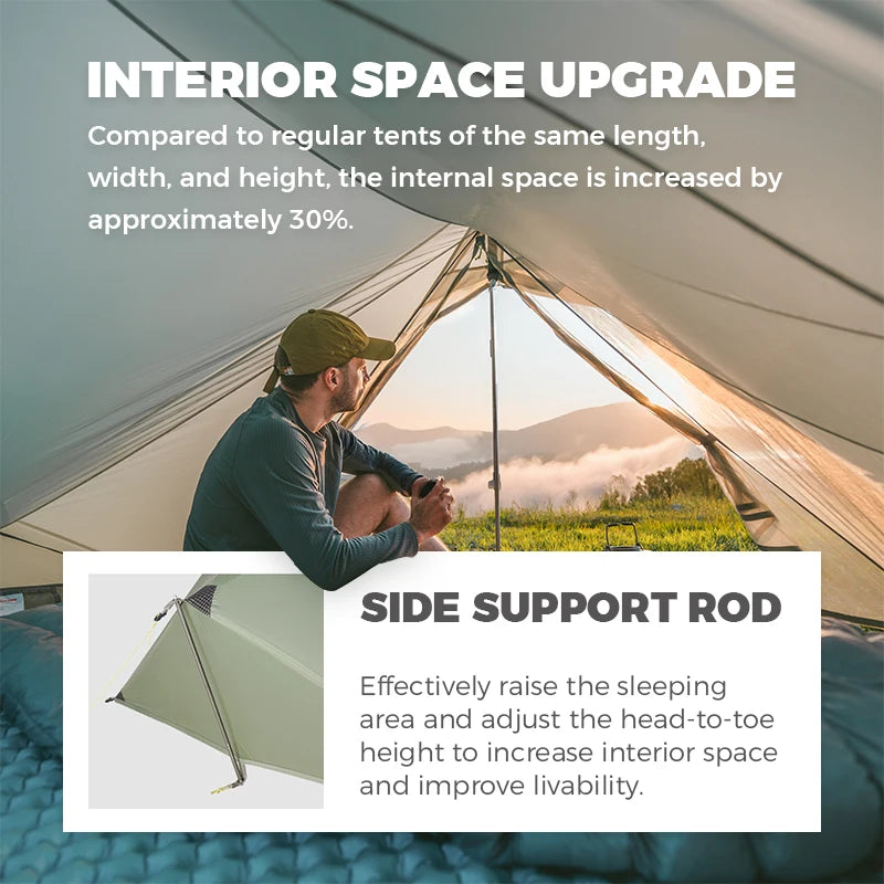 Ling Feng UL 2-Person Ultralight Trekking Tent – Lightweight Sun Shelter for Camping & Hiking