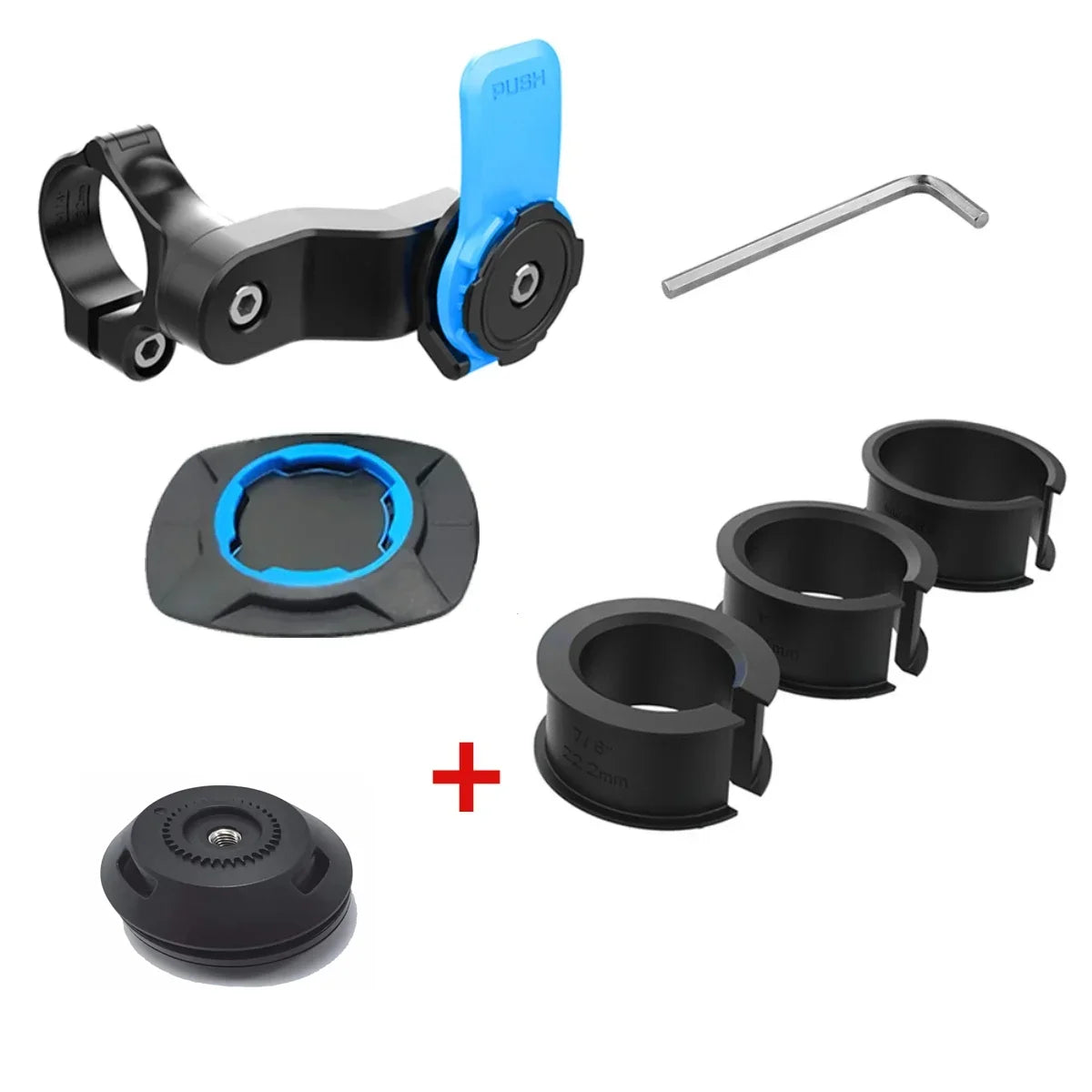 Anti-Shake Motorcycle Phone Holder with Vibration Damper and Self-Lock Mount
