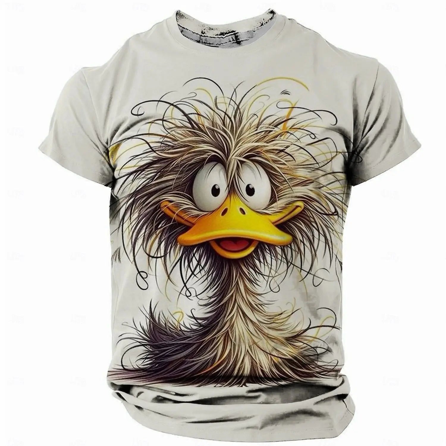 Men's T-Shirt Animal Chicken Print Summer Casual Short Sleeve Tee Street Fashion O-Neck Pullover