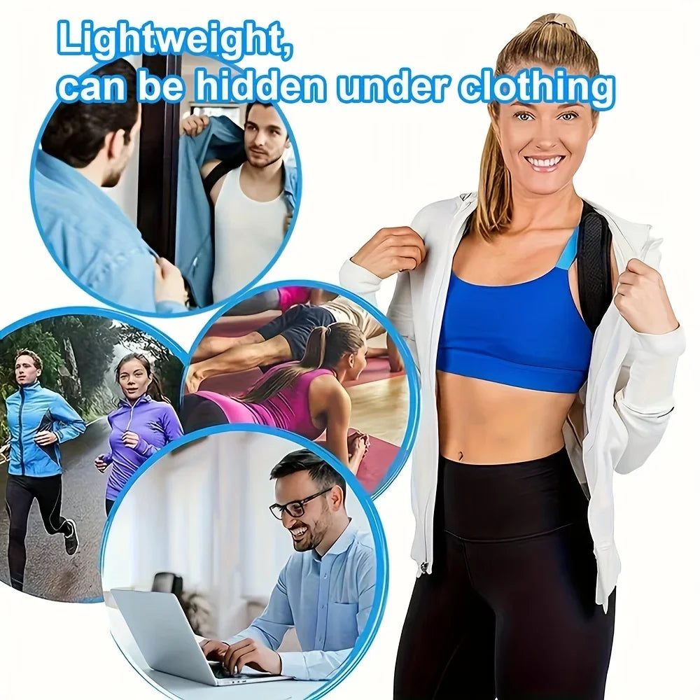 Adjustable Back Brace Posture Corrector for Men and Women – Upper Back and Shoulder Support