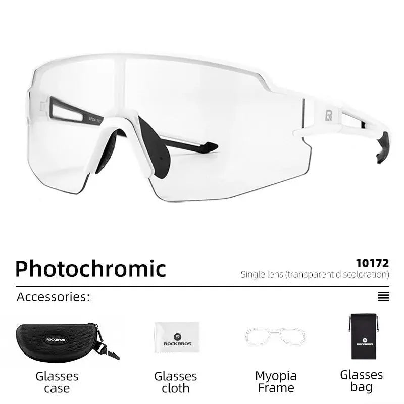 ROCKBROS SP216BL Photochromic UV400 Cycling Glasses – Lightweight Sports Eyewear | ROCKBRO