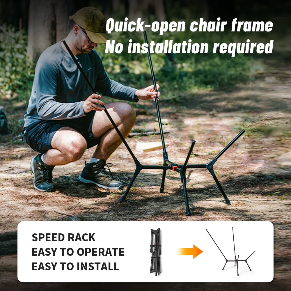 YL01 High Back Ultralight Portable Folding Camping Chair Outdoor Relax Fishing Moon Seat