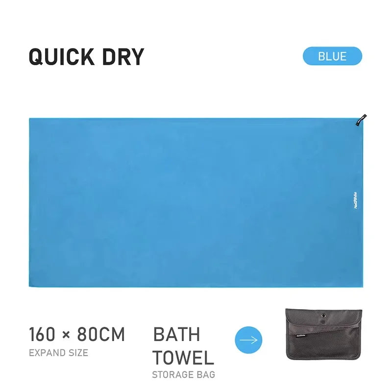 Quick-Drying Ultralight Microfiber Towel Portable Compact Camping Swimming Fitness Travel NH20FS009