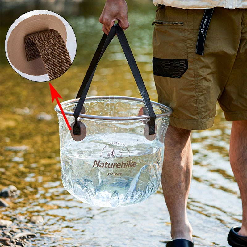 Waterproof Foldable Basin Portable Travel Bucket Large Capacity Outdoor Round Folding Bowl