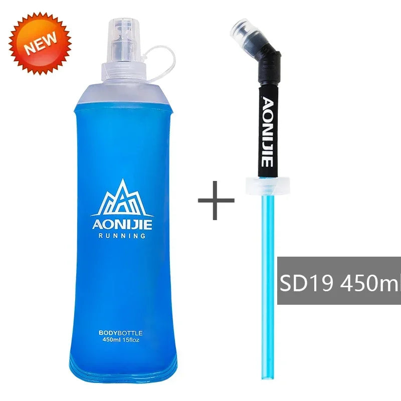 AONIJIE SD09 SD10 250ml/500ml Soft Flask Collapsible TPU Water Bottle for Running & Hydration Packs