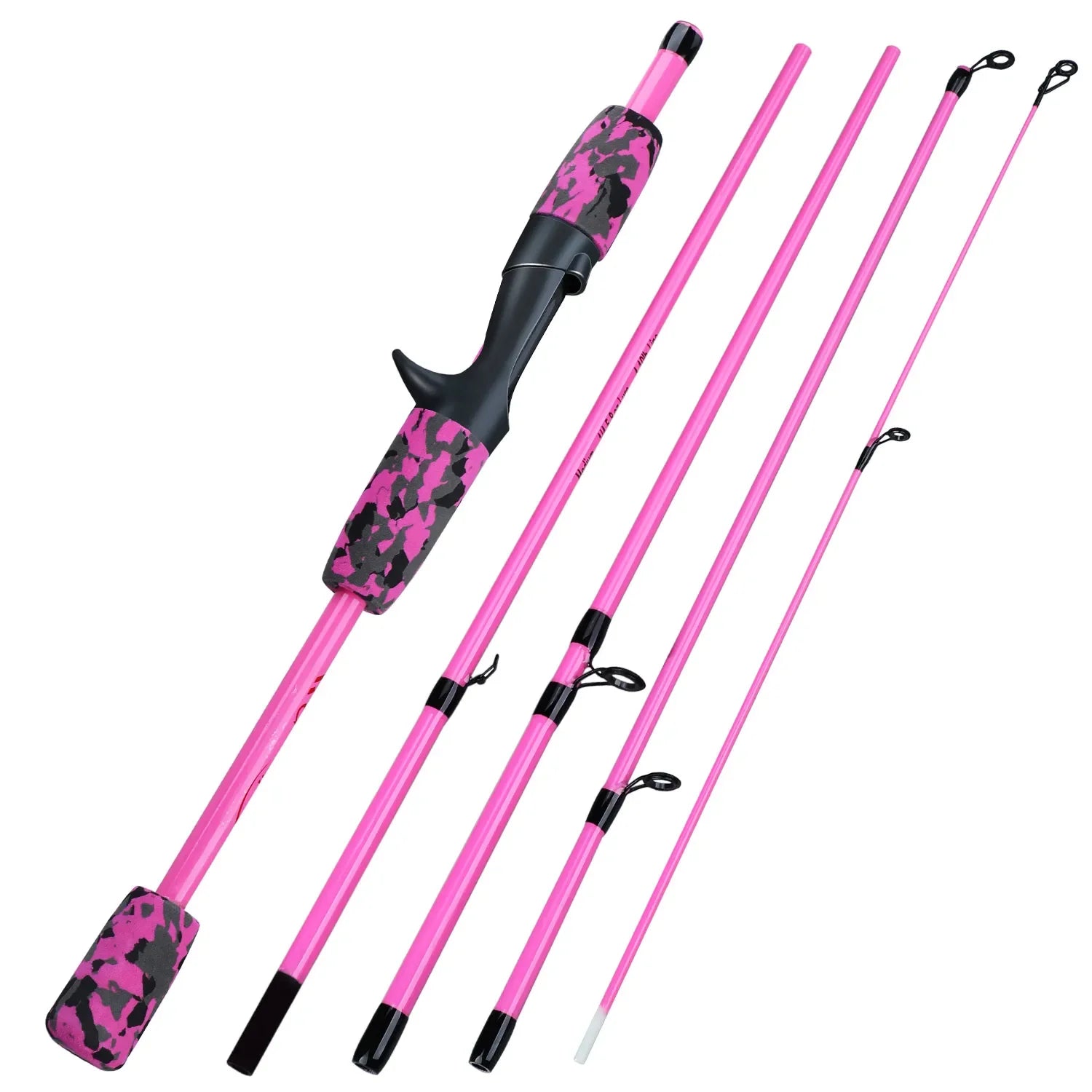 Sougayilang 1.7m 5 Section Travel Fishing Rod Spinning Casting Lure Rod