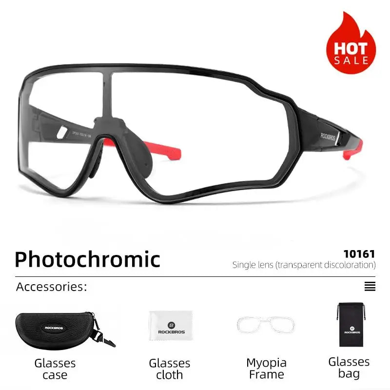 ROCKBROS SP216BL Photochromic UV400 Cycling Glasses – Lightweight Sports Eyewear | ROCKBRO
