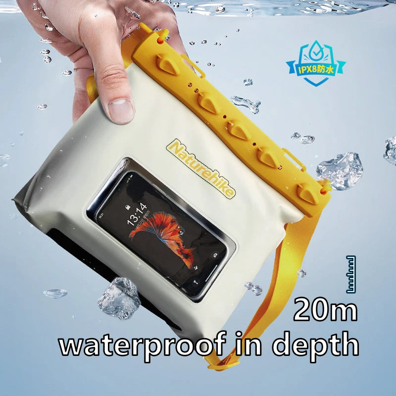 Clearance Waterproof Bag Touchscreen Dry Bag Swimming Beach Rafting Diving Outdoor Shoulder Pack