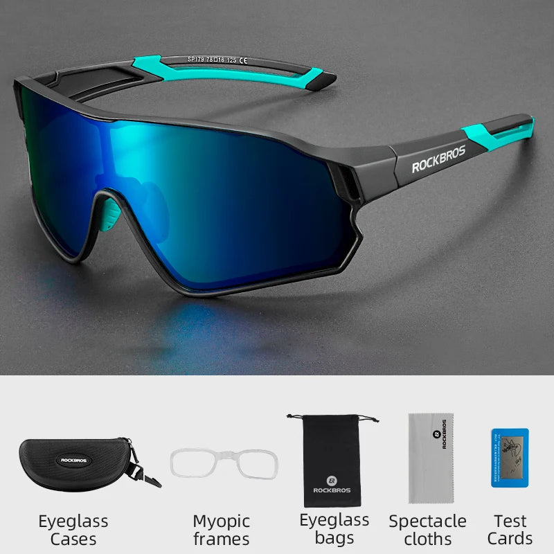 ROCKBROS Polarized Cycling Glasses UV400 Sun Protection – Unisex MTB Road Bike Sports Sunglasses