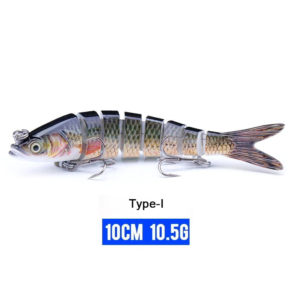 10/14cm Sinking Jointed Swimbait Lure with Treble Hooks – 6/7/8 Segment Crankbait