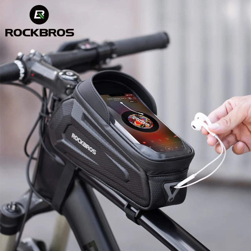 ROCKBROS Waterproof Bicycle Frame Bag with Touch Screen Phone Case