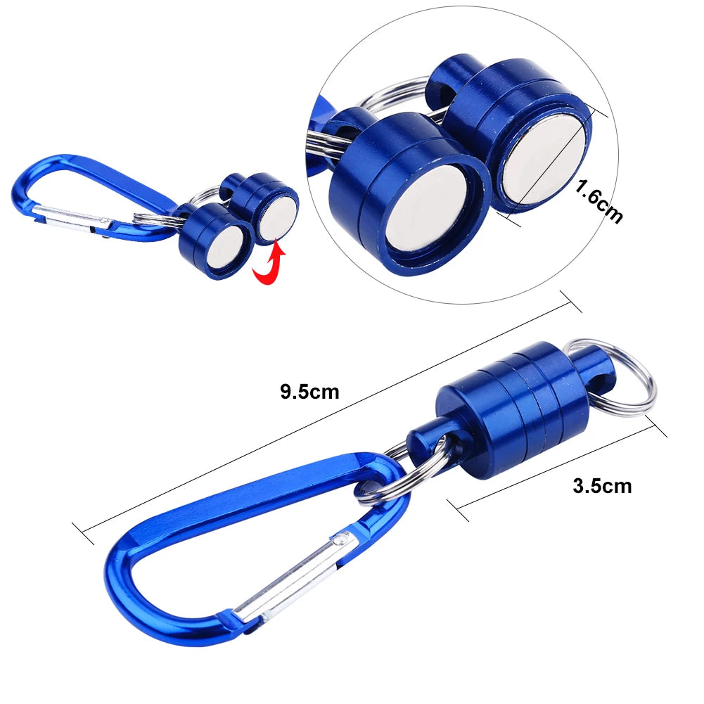 Magnetic Fishing Net Release Clip Portable Landing Net Holder Carabiner Tool