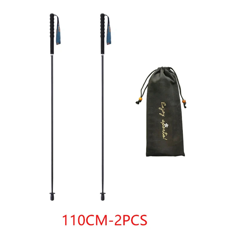 Ultra-Lightweight Foldable Carbon Fiber Trekking Poles – Hiking Sticks for Mountain Climbing/Walking