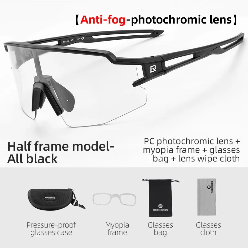 ROCKBROS SP204 Photochromic & Polarized Cycling Glasses UV400 Protection | ROCKBROS
