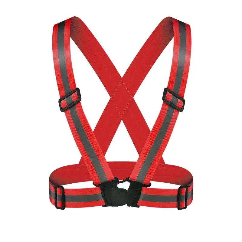 Reflective Safety Vest Strap – Lightweight Adjustable Night Walking & Biking Gear