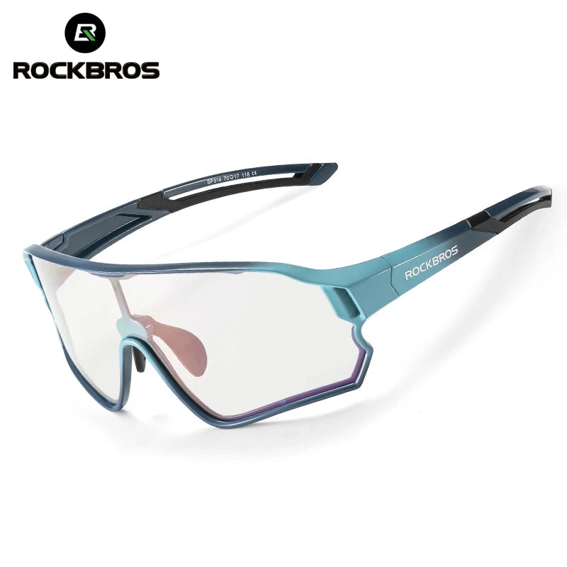 ROCKBROS Kids Photochromic Polarised Cycling Sunglasses UV400 Lightweight Bike Glasses