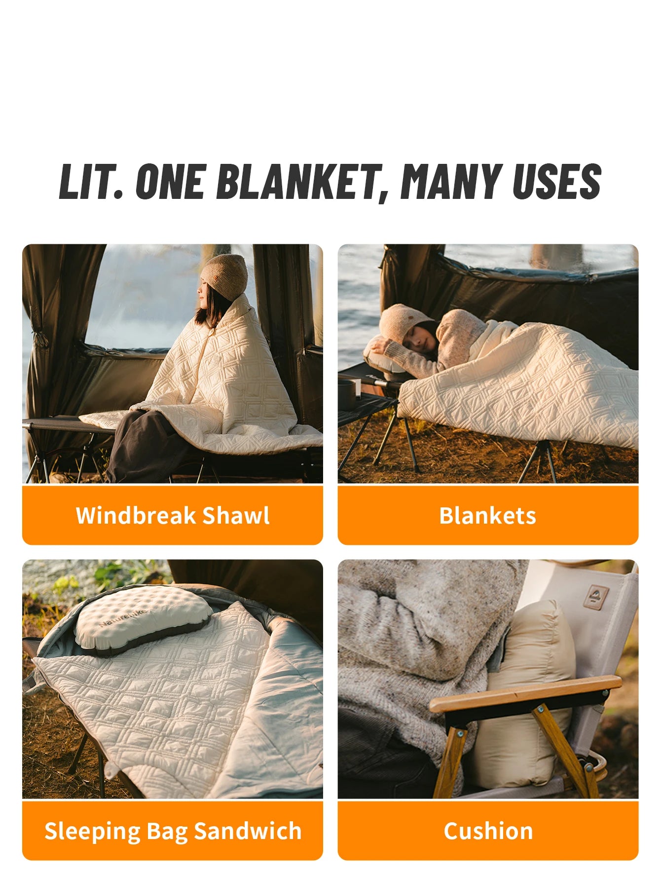 Naturehike Electric Heated Blanket USB Heating Blanket for Winter Camping Thermal Sleeping Bag Liner