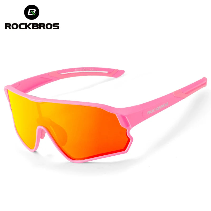 ROCKBROS Kids Photochromic Polarised Cycling Sunglasses UV400 Lightweight Bike Glasses