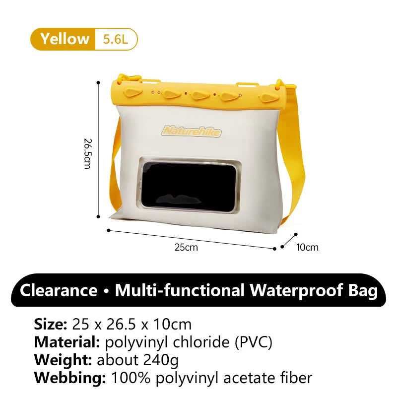 Clearance Waterproof Bag Touchscreen Dry Bag Swimming Beach Rafting Diving Outdoor Shoulder Pack