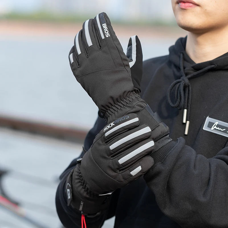 Winter Thermal Waterproof Gloves with Touch Screen Function for Skiing, Cycling & Motorcycling