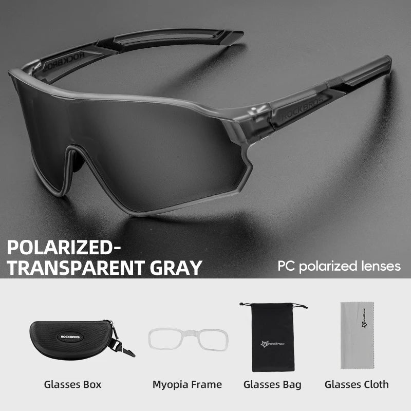 ROCKBROS Polarized Cycling Glasses UV400 Sun Protection – Unisex MTB Road Bike Sports Sunglasses