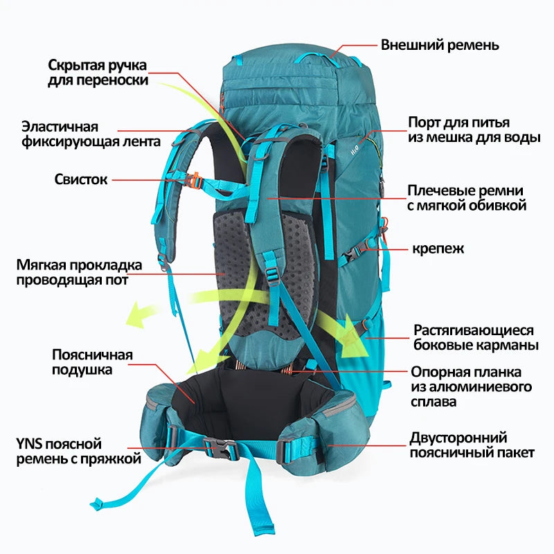 NH18Y045-Q / NH16Y020-Q / NH16Y065-Q 45L–65L Hiking Backpack Large Capacity Trekking Pack