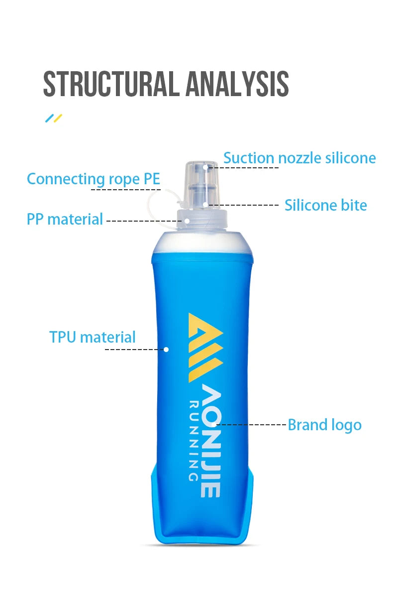 AONIJIE SD71 500ml BPA Free Soft Flask TPU Portable Running Water Bottle for Sports Hydration
