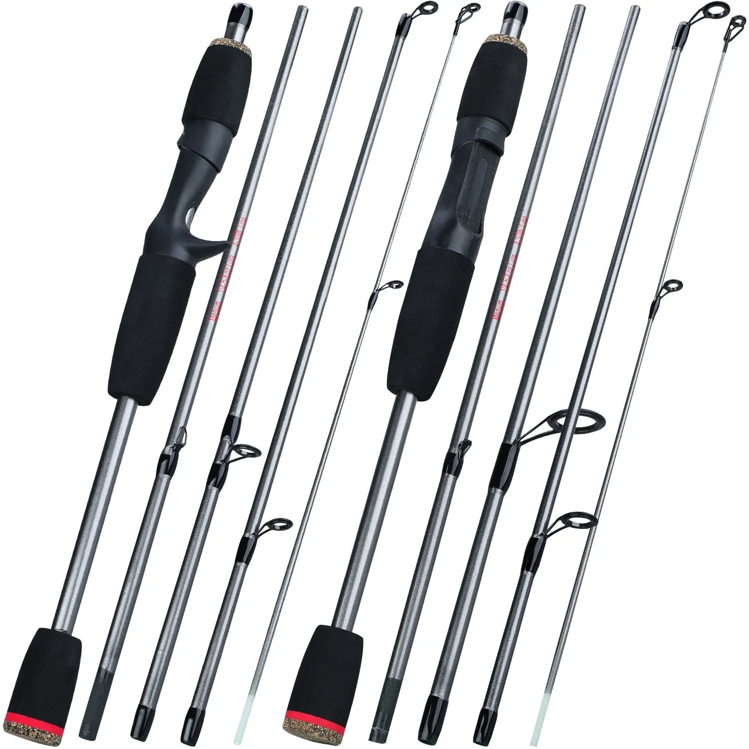 Sougayilang 1.8M 5 Section Travel Fishing Rod Spinning Casting Lightweight Lure Rod