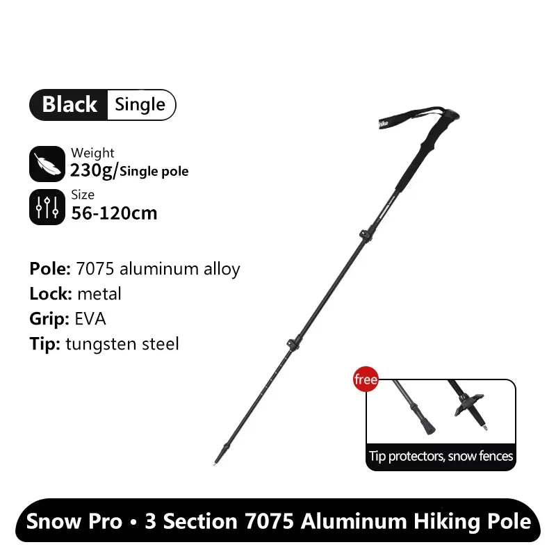 Naturehike ST03 Snow Pro Trekking Poles – Outdoor Aluminum Alloy Hiking Cane for Climbing