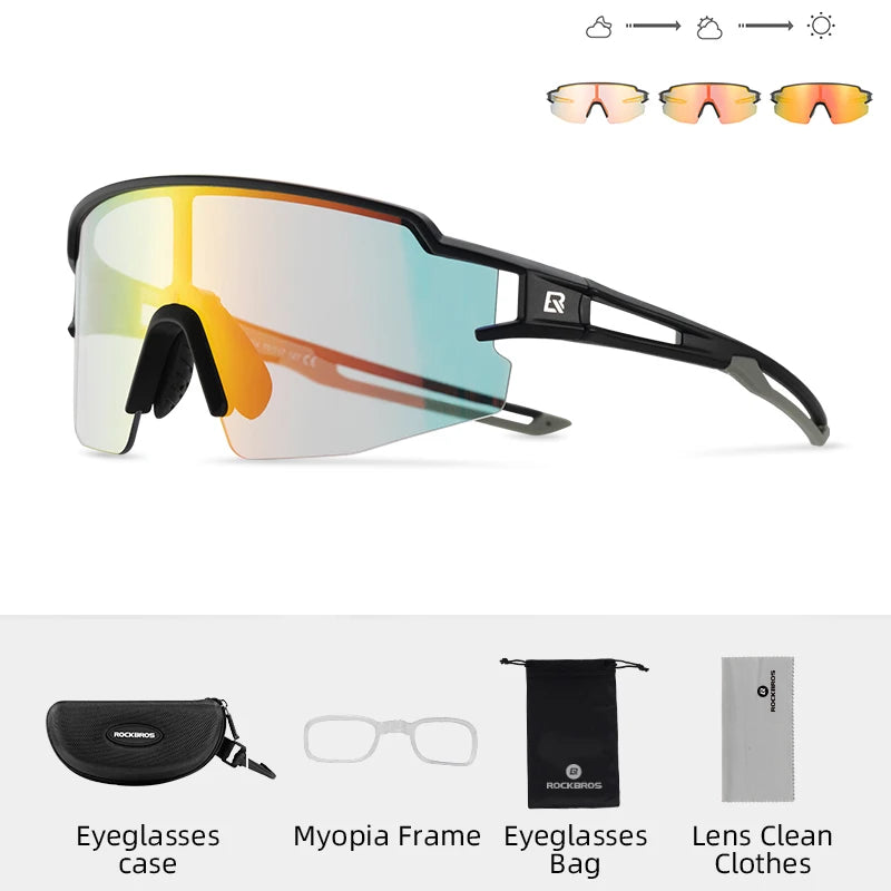 ROCKBROS SP204 Photochromic & Polarized Cycling Glasses UV400 Protection | ROCKBROS