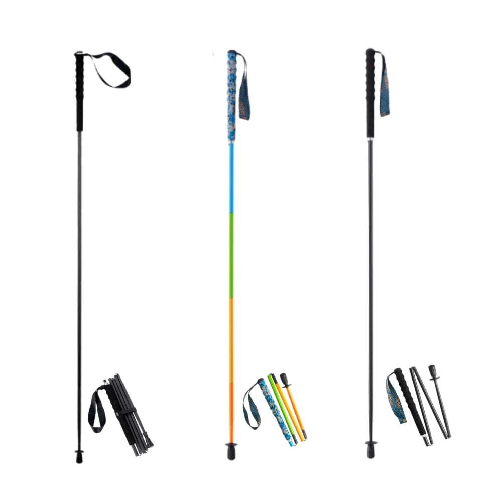 Ultra-Lightweight Foldable Carbon Fiber Trekking Poles – Hiking Sticks for Mountain Climbing/Walking